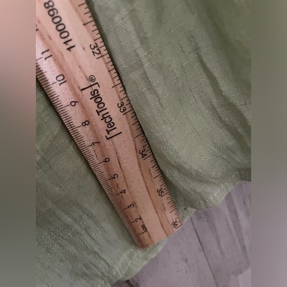 Chembery Light Green Tiered Midi Sundress with Flutter Sleeves - Picture 5 of 5